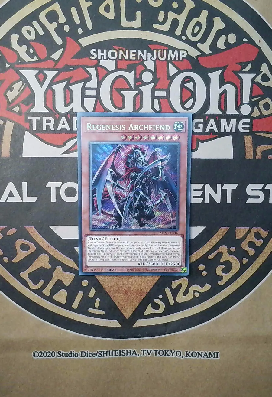Regenesis Archfiend ALIN-EN016 Secret Rare exact card front