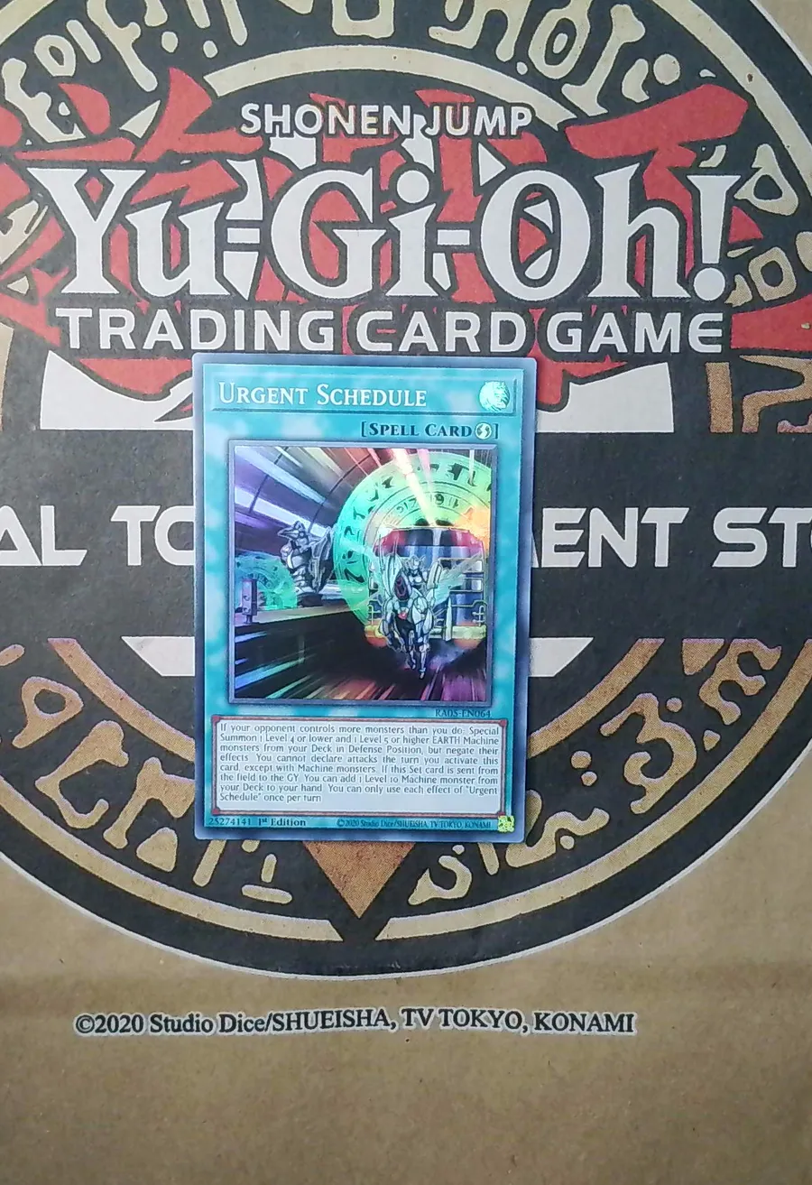 Urgent Schedule RA05-EN064 Super Rare exact card front