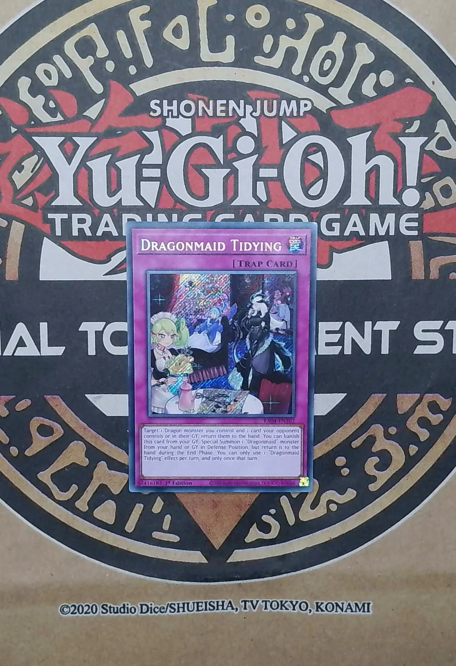 Dragonmaid Tidying RA04-EN102 Secret Rare exact card front