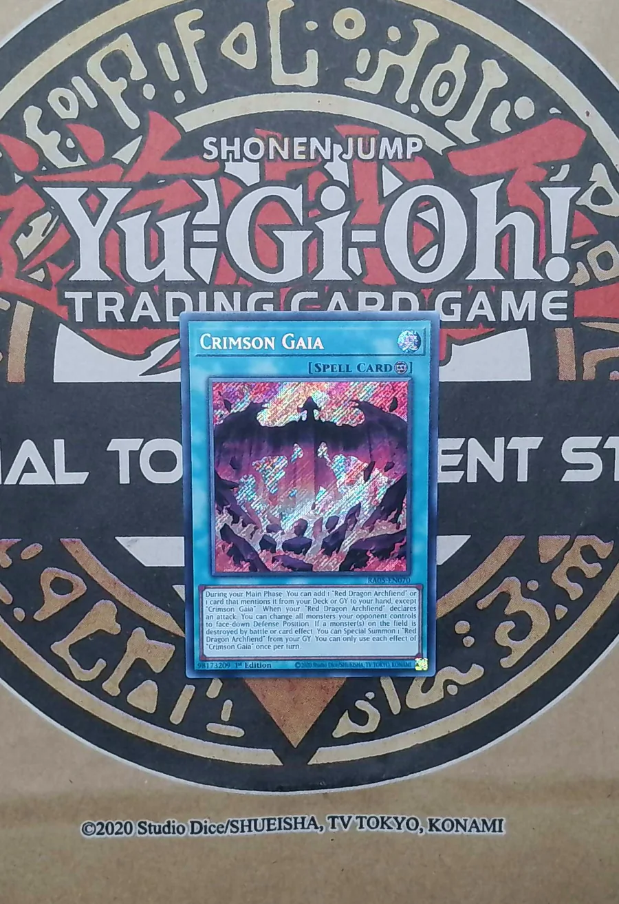 Crimson Gaia RA05-EN070 Secret Rare exact card front