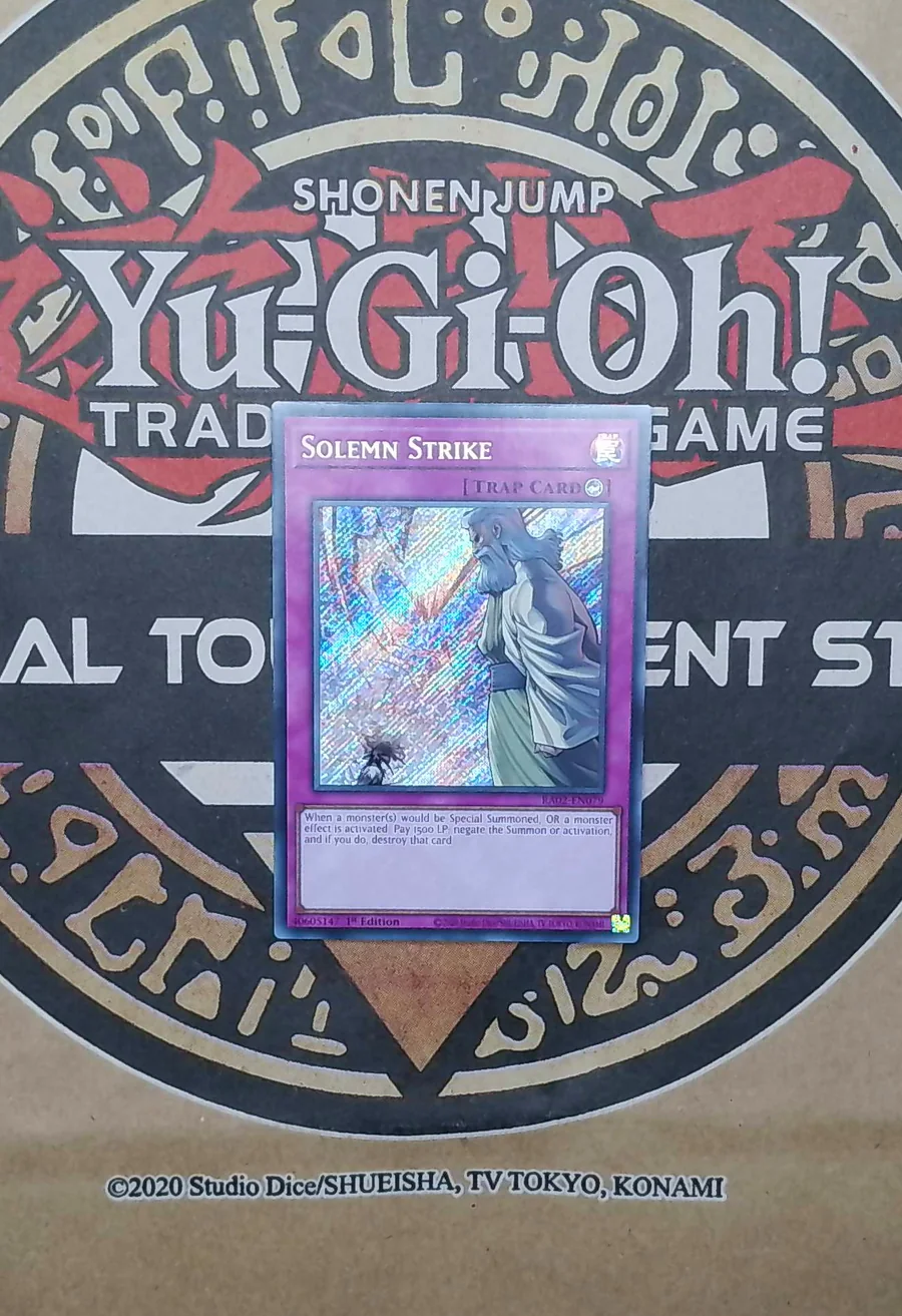 Solemn Strike RA02-EN079 Secret Rare exact card front