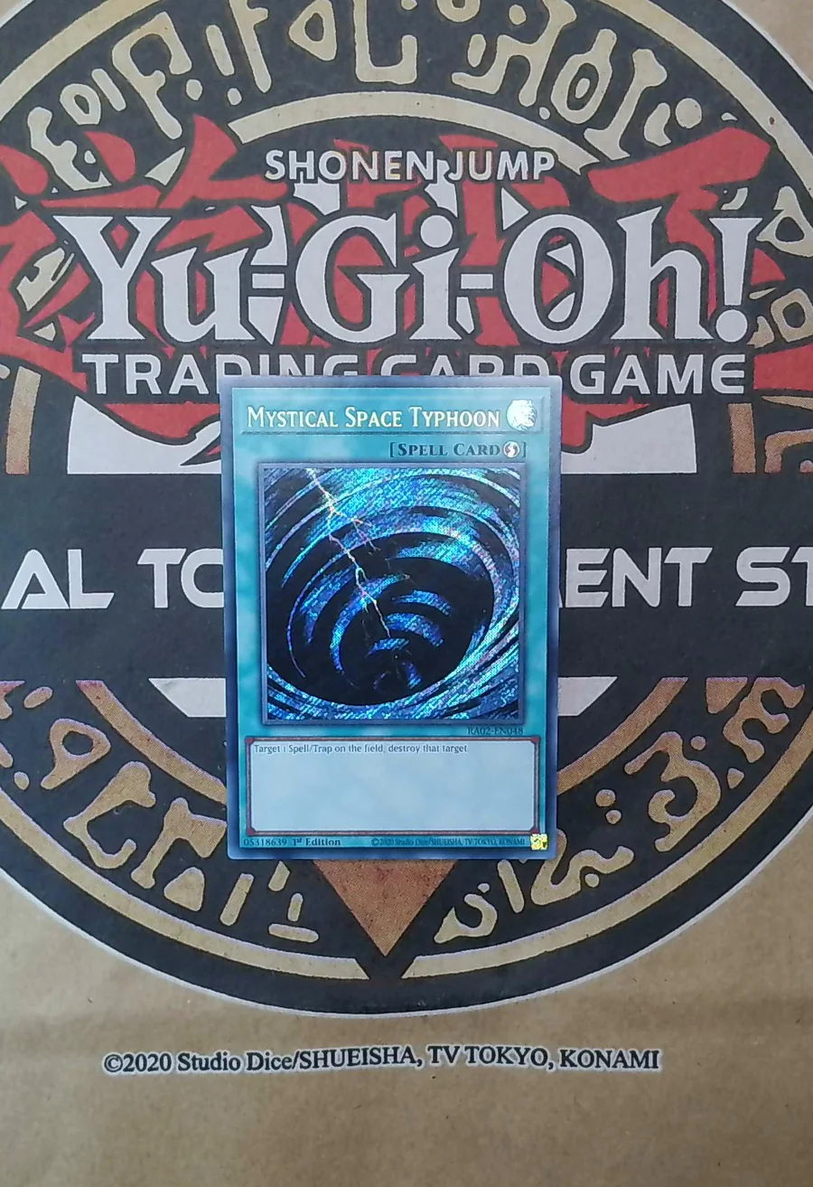 Mystical Space Typhoon RA02-EN048 Secret Rare exact card front