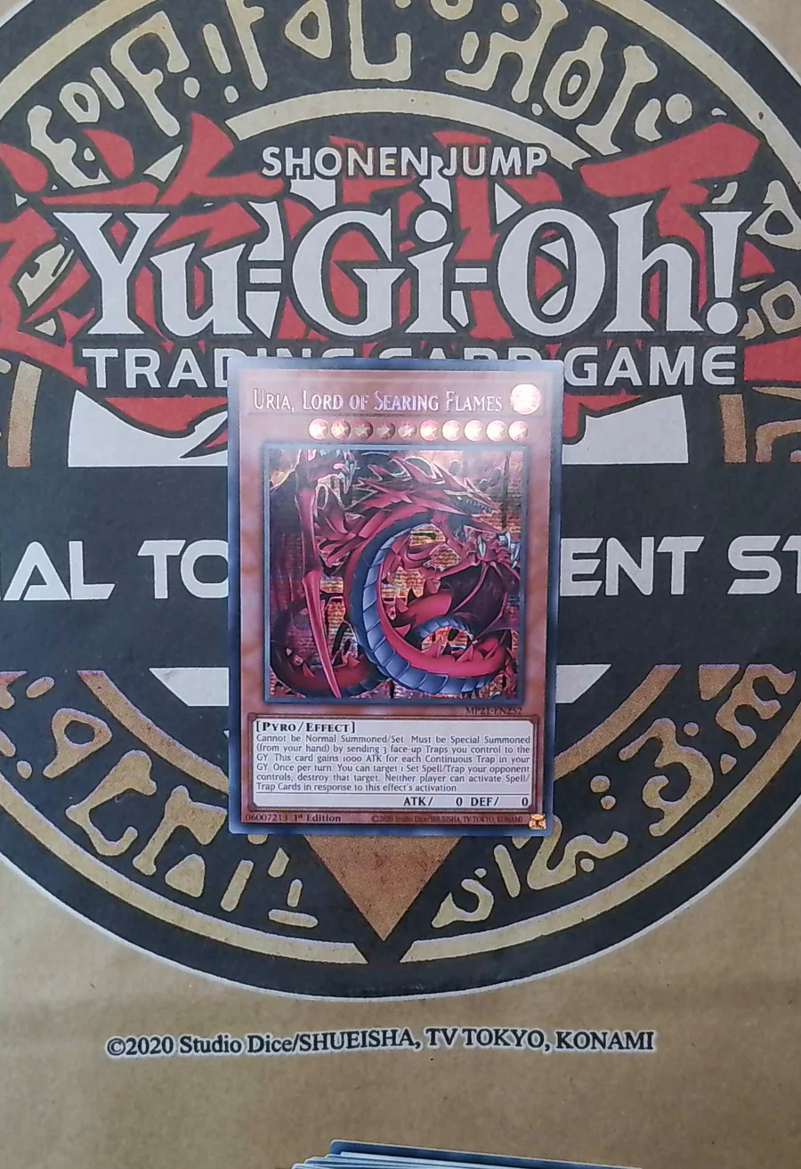 Uria, Lord of Searing Flames MP21-EN252 Prismatic Secret Rare exact card front