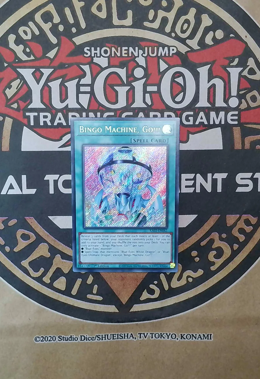 Bingo Machine, Go!!! RA02-EN062 Secret Rare exact card front
