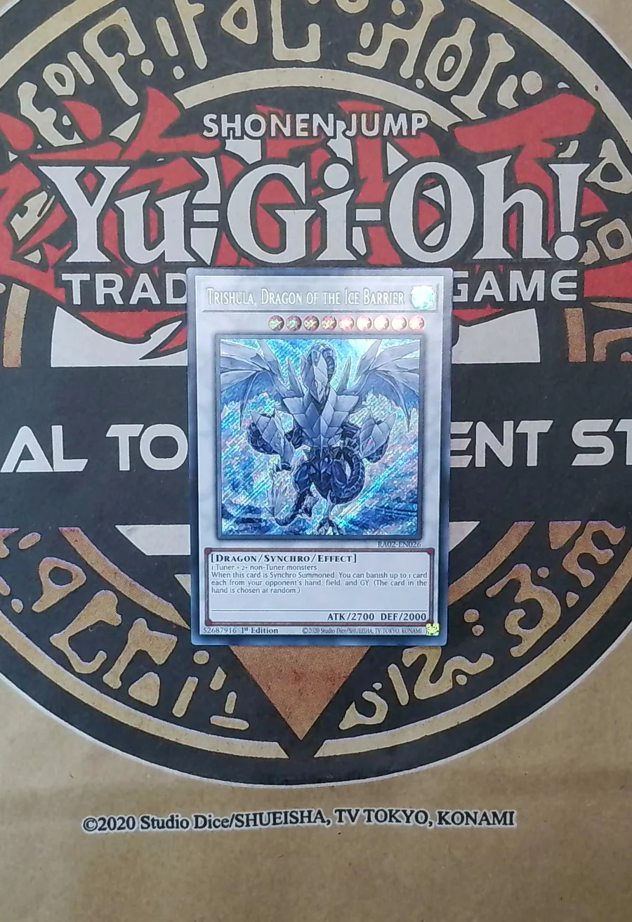 Trishula, Dragon of the Ice Barrier RA02-EN026 Secret Rare exact card front
