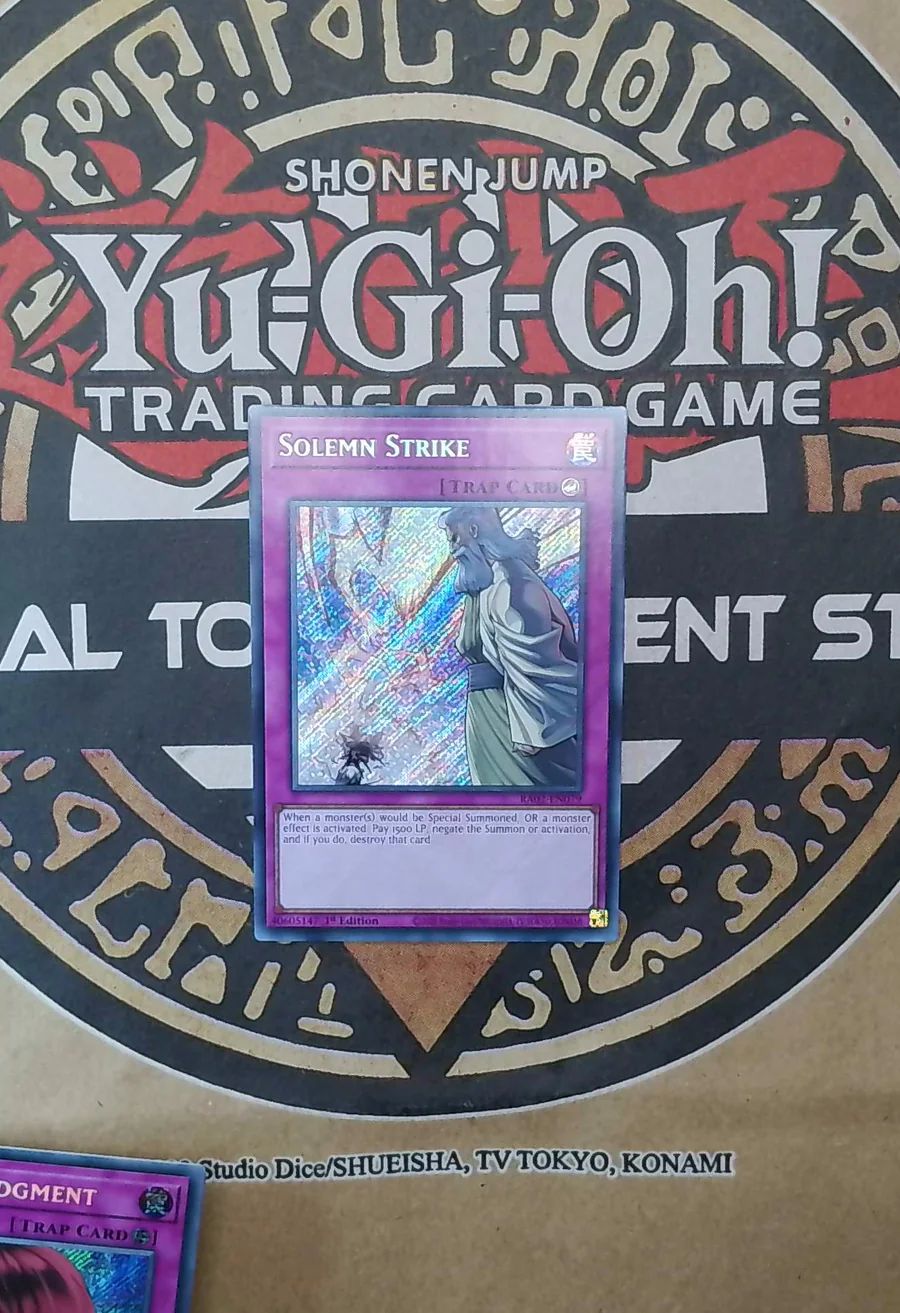 Solemn Strike RA02-EN079 Secret Rare exact card front