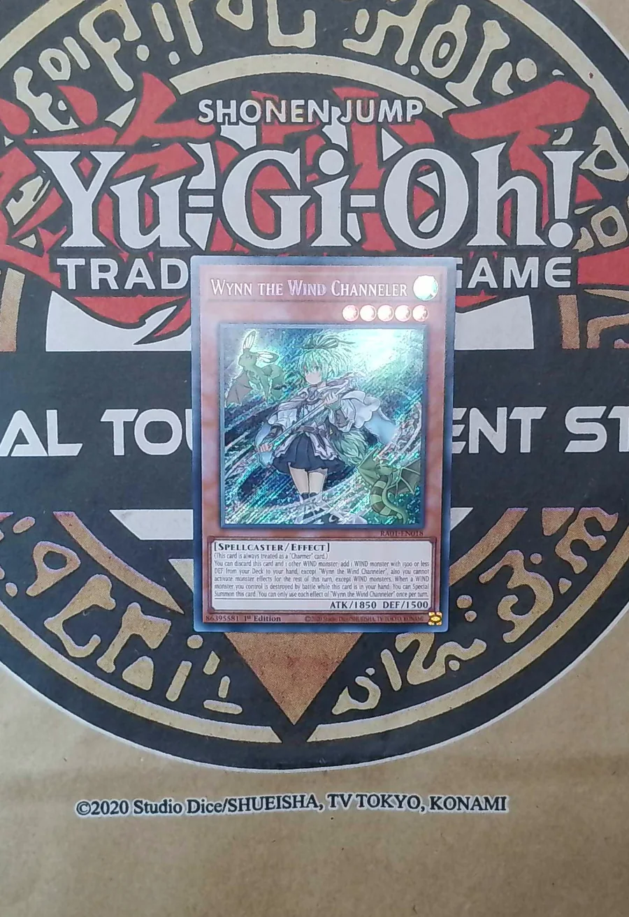 Wynn the Wind Channeler RA01-EN018 Secret Rare exact card front