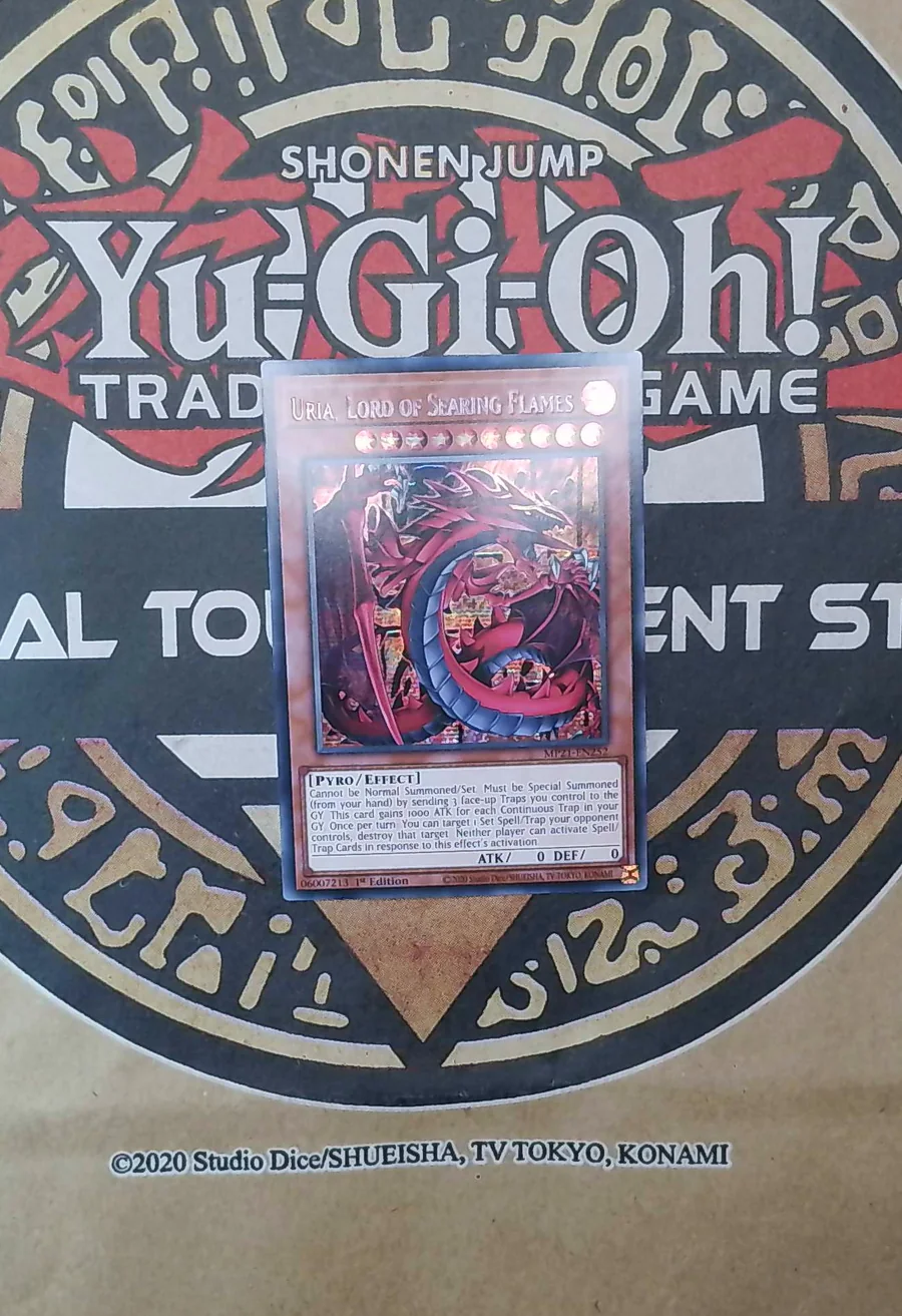 Uria, Lord of Searing Flames MP21-EN252 Prismatic Secret Rare exact card front