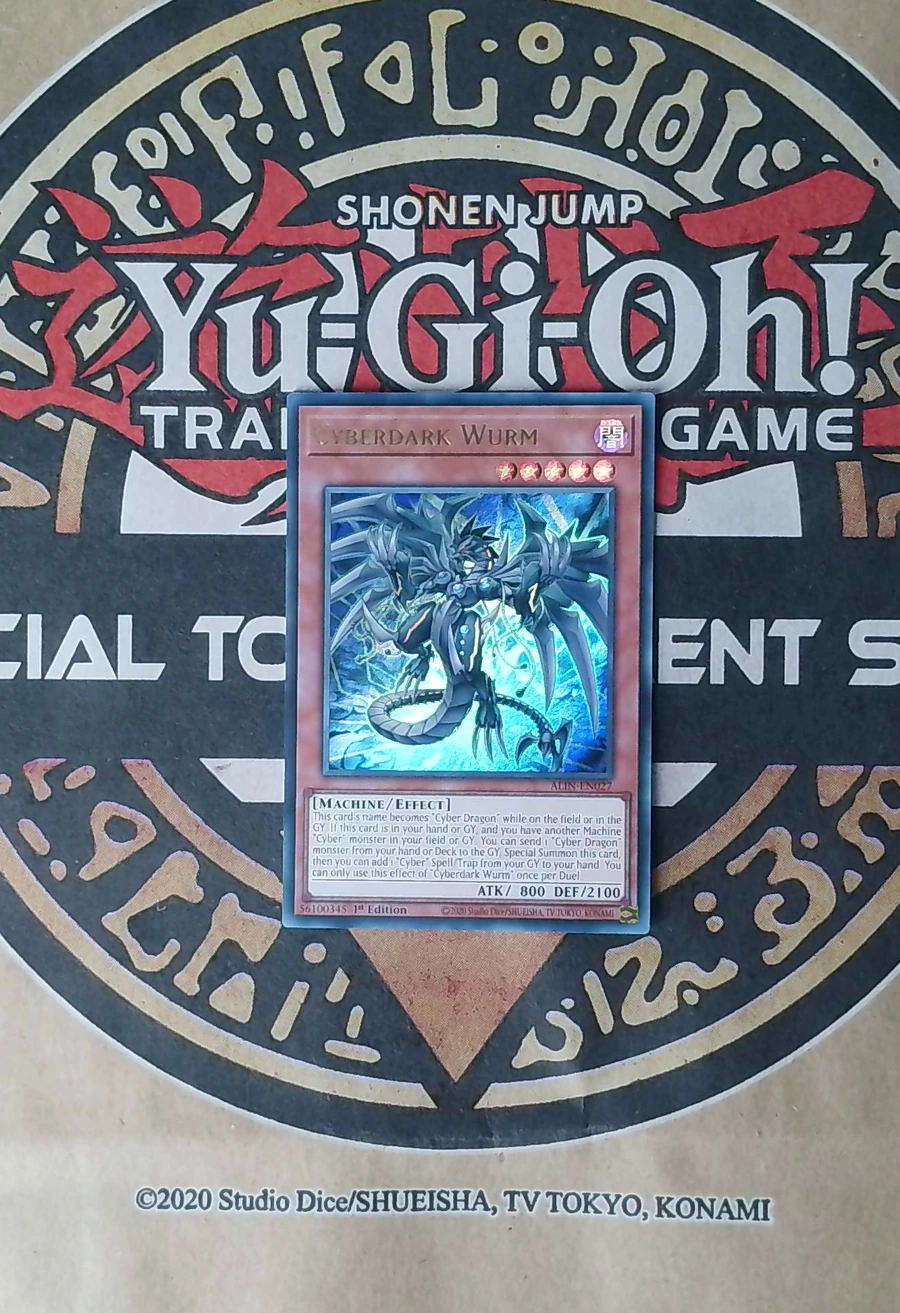 Cyberdark Wurm ALIN-EN027 Ultra Rare front exact card scan
