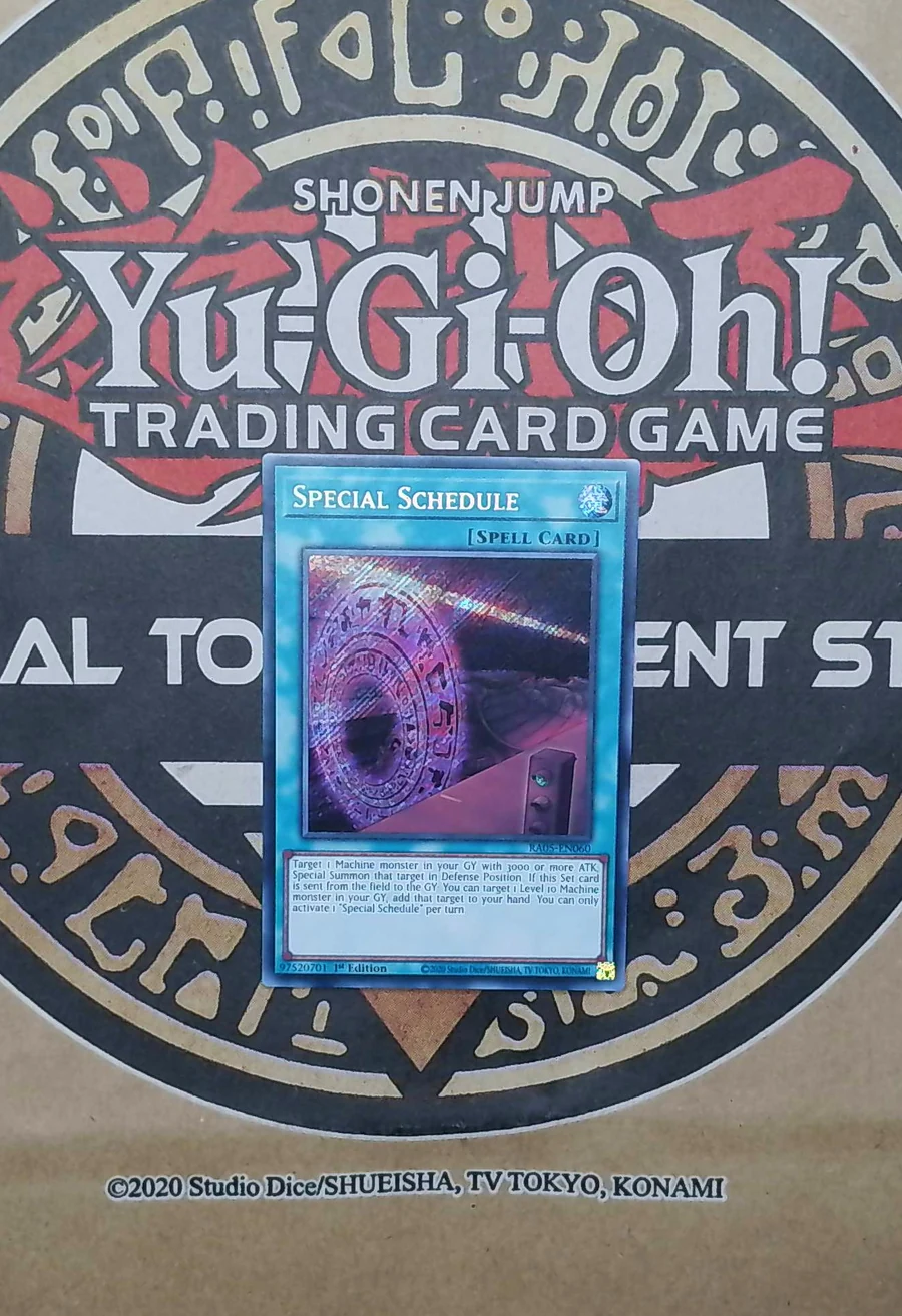Special Schedule RA05-EN060 Secret Rare front exact card scan