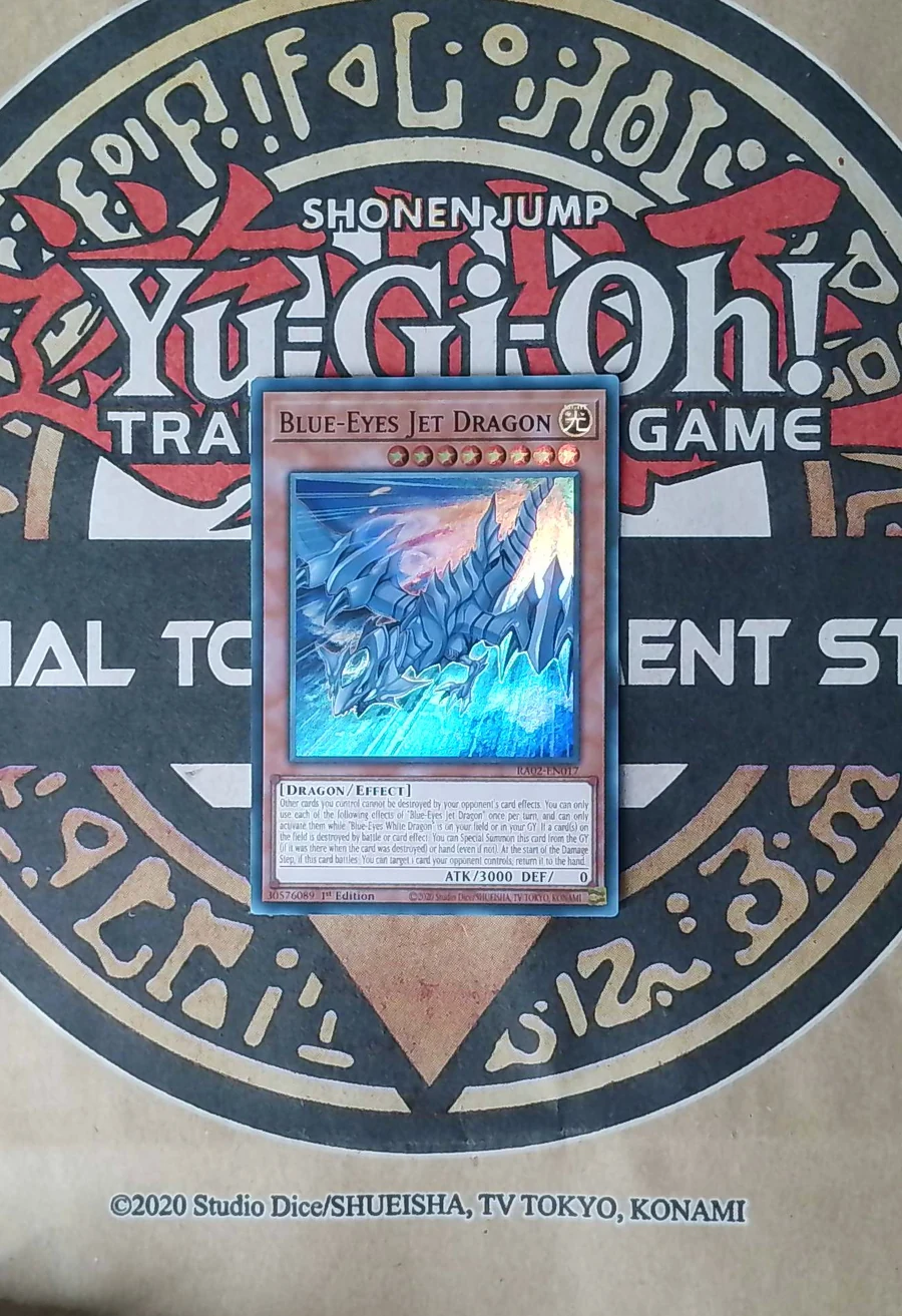 Blue-Eyes Jet Dragon RA02-EN017 Secret Rare front exact card scan